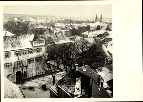 Foto Ak Göppingen in Baden Württemberg, Vogelschau auf den Ort, Winter, Schnee