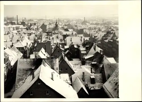 Foto Ak Göppingen in Baden Württemberg, Vogelschau auf den Ort, Winter, Schnee