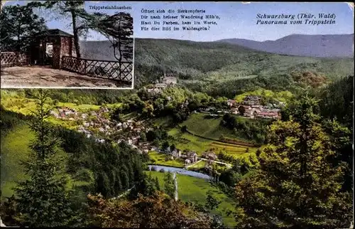 9 alte Ak Schwarzburg im Schwarzatal Thüringen, diverse Ansichten