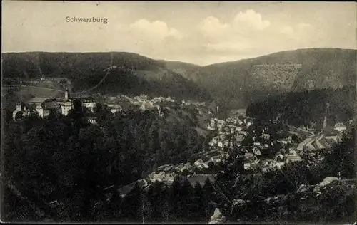 9 alte Ak Schwarzburg im Schwarzatal Thüringen, diverse Ansichten