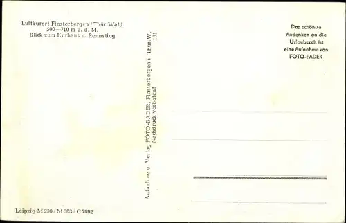Ak Finsterbergen Friedrichroda in Thüringen, schöne Detailansicht