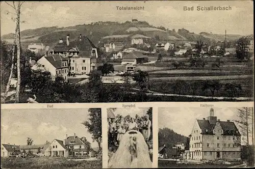 Ak Bad Schallerbach in Oberösterreich, schöne Detailansicht