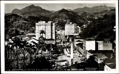 Ak Petrópolis Brasilien, Vista parcial Avenida 15 de Novembro