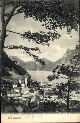 Ak Ebensee am Traunsee Oberösterreich, schöne Detailansicht