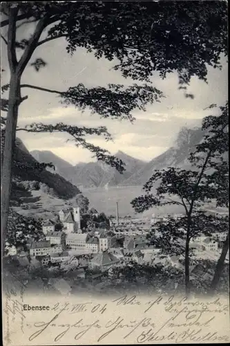 Ak Ebensee am Traunsee Oberösterreich, schöne Detailansicht