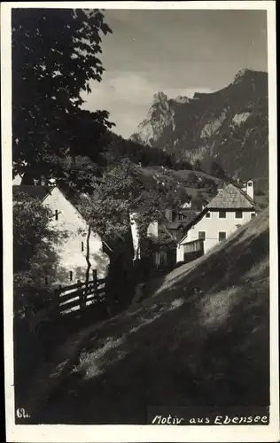 Ak Ebensee am Traunsee Oberösterreich, schöne Detailansicht