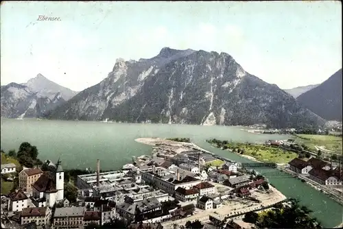 Ak Ebensee am Traunsee Oberösterreich, schöne Detailansicht