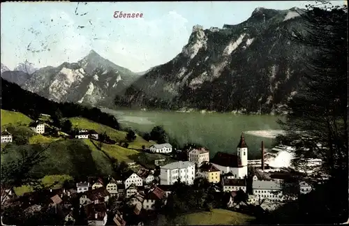 Ak Ebensee am Traunsee Oberösterreich, schöne Detailansicht