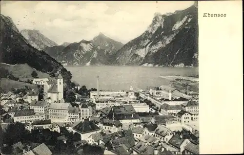 Ak Ebensee am Traunsee Oberösterreich, schöne Detailansicht