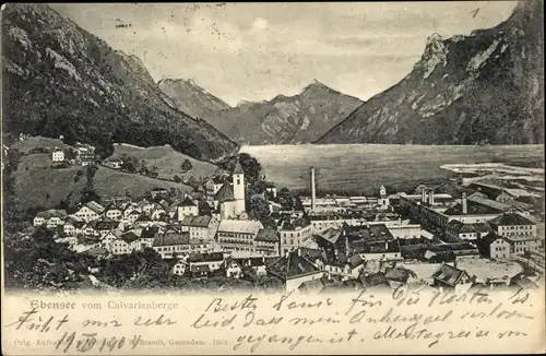 Ak Ebensee am Traunsee Oberösterreich, schöne Detailansicht