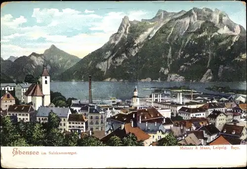 Ak Ebensee am Traunsee Oberösterreich, schöne Detailansicht