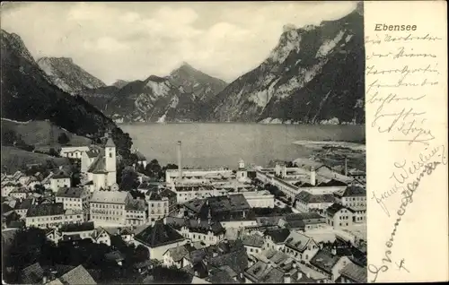 Ak Ebensee am Traunsee Oberösterreich, schöne Detailansicht