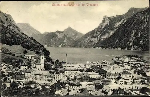 Ak Ebensee am Traunsee Oberösterreich, schöne Detailansicht