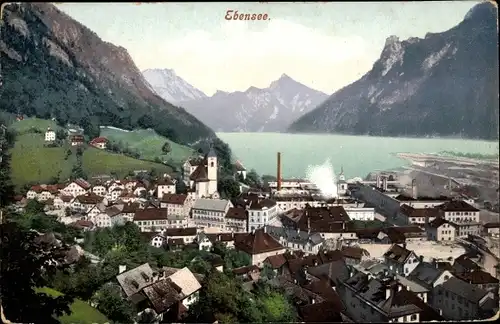 Ak Ebensee am Traunsee Oberösterreich, schöne Detailansicht