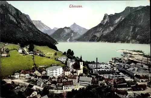 Ak Ebensee am Traunsee Oberösterreich, schöne Detailansicht