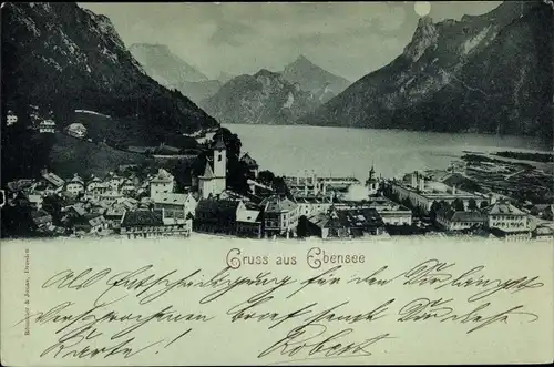 Ak Ebensee am Traunsee Oberösterreich, schöne Detailansicht