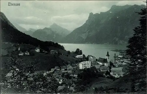 Ak Ebensee am Traunsee Oberösterreich, schöne Detailansicht