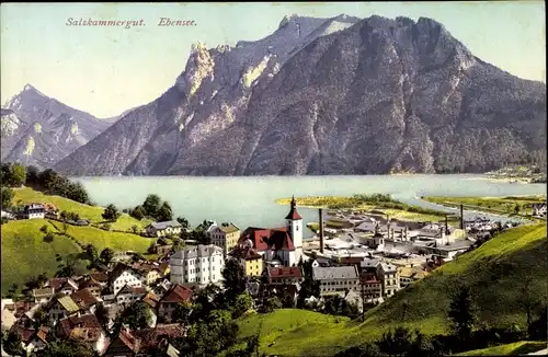 Ak Ebensee am Traunsee Oberösterreich, schöne Detailansicht