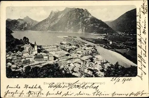 Ak Ebensee am Traunsee Oberösterreich, schöne Detailansicht