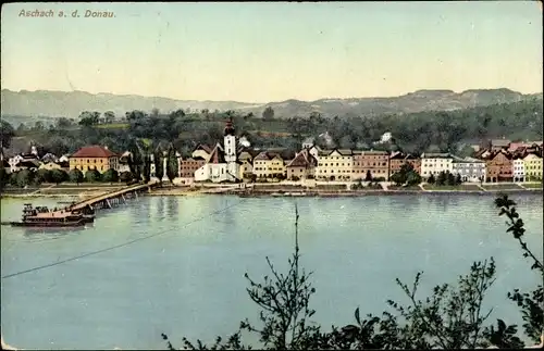 Ak Aschach an der Donau in Oberösterreich, schöne Detailansicht