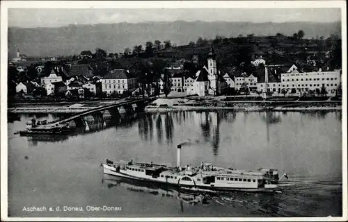 Ak Aschach an der Donau in Oberösterreich, schöne Detailansicht