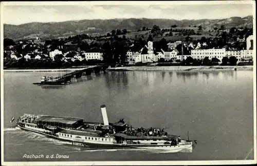 Ak Aschach an der Donau in Oberösterreich, schöne Detailansicht