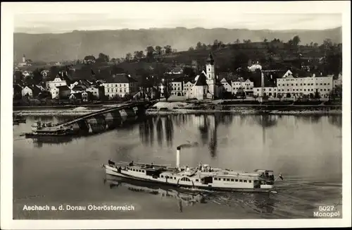 Ak Aschach an der Donau in Oberösterreich, schöne Detailansicht