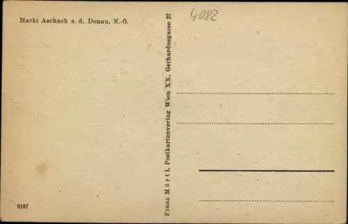 Ak Aschach an der Donau in Oberösterreich, schöne Detailansicht