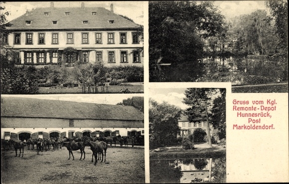 Ak Hunnesrück Dassel in Niedersachsen, Kgl. Remonte Depot ...