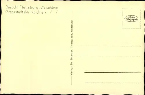 Ak Flensburg in Schleswig Holstein, schöne Detailansicht