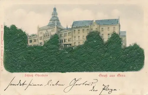 Relief Ak Gera in Thüringen, Blick auf Schloss Osterstein