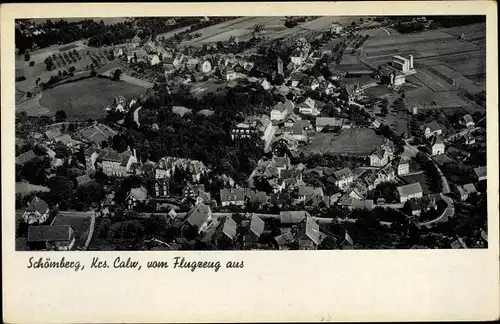 Ak Schömberg im Nordschwarzwald Kreis Calw, Fliegeraufnahme, Stadtpanorama