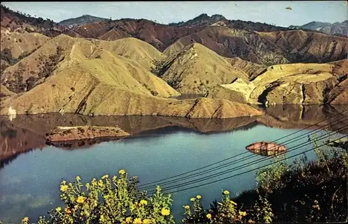 Ak Philippinen, Binga Lake, Blick auf einen See, Ufer, Inseln
