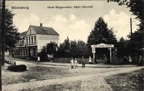 Ak Glücksburg in Schleswig Holstein, Hotel Bürgerverein, Inh. Adolf Löhnhoff