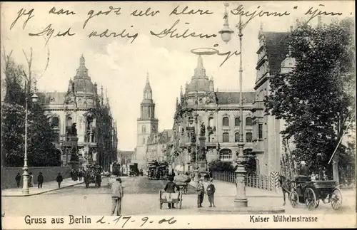 Ak Berlin Mitte, Partie in der Kaiser Wilhelm Straße