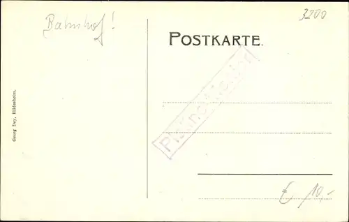 Ak Hildesheim in Niedersachsen, Bahnhof Wartesaal I. und II. Klasse, 1000jh Rosenstock