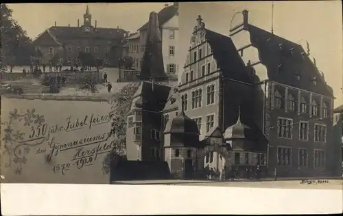 Foto Ak Bad Hersfeld in Hessen, 350jh Jubelfeier des Gymnasiums 1920, Denkmal