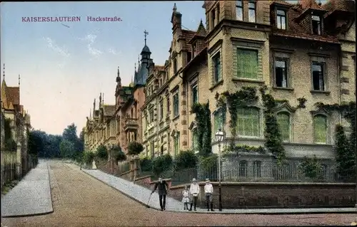 Ak Kaiserslautern in Rheinland Pfalz, Blick in die Hackstraße, Passanten