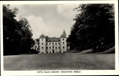 Ak Peebles Schottland, View of the Hotel Black Barony, Eddleston