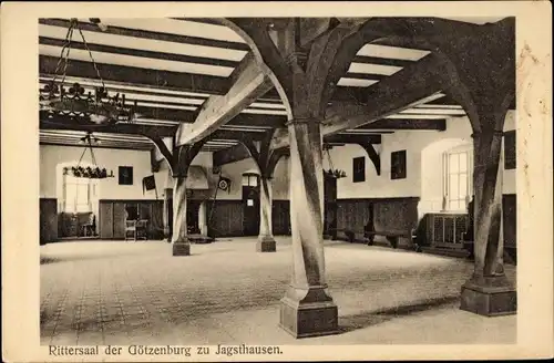 Ak Jagsthausen in Baden Württemberg, Blick in den Rittersaal der Götzenburg