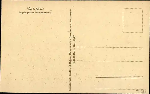 Künstler Ak Dinkelsbühl im Kreis Ansbach Mittelfranken, Segringertor, Innenansicht