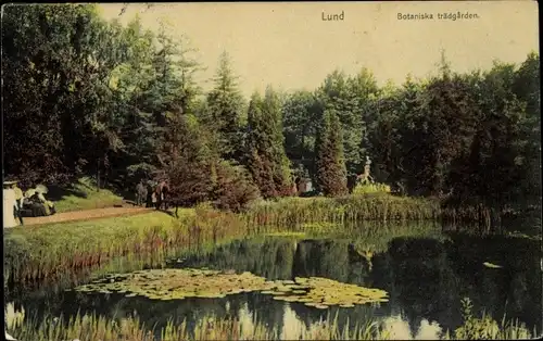 Ak Lund Schweden, Botaniska Trädgarden, Partie am Botanischen Garten