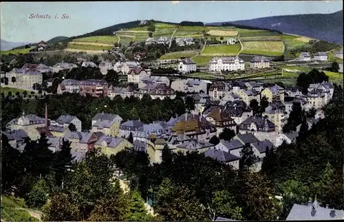 Ak Sebnitz in Sachsen, Blick auf den Ort mit Umgebung