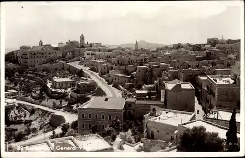 Ak Betlehem Palästina, Blick über die Dächer der Stadt, Stadtpanorama