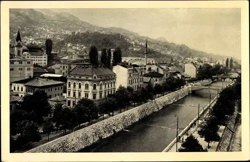 Ak Sarajevo Bosnien Herzegowina, Teilansicht der Stadt