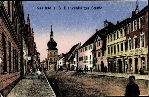 Ak Saalfeld in Thüringen, schöne Detailansicht