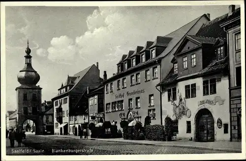 Ak Saalfeld in Thüringen, schöne Detailansicht