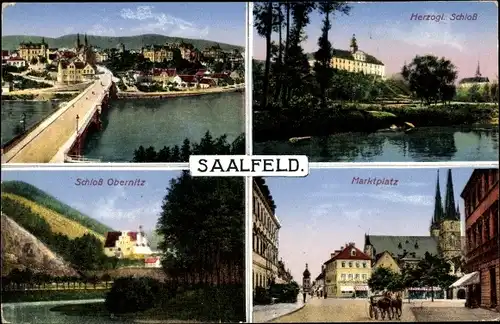Ak Saalfeld in Thüringen, schöne Detailansicht