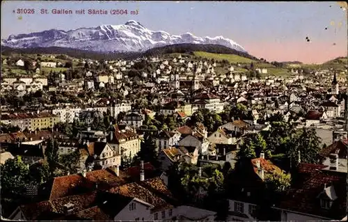 10 alte Ak Sankt Gallen Stadt Schweiz, diverse Ansichten
