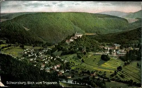 10 alte Ak Schwarzburg in Thüringen, diverse Ansichten